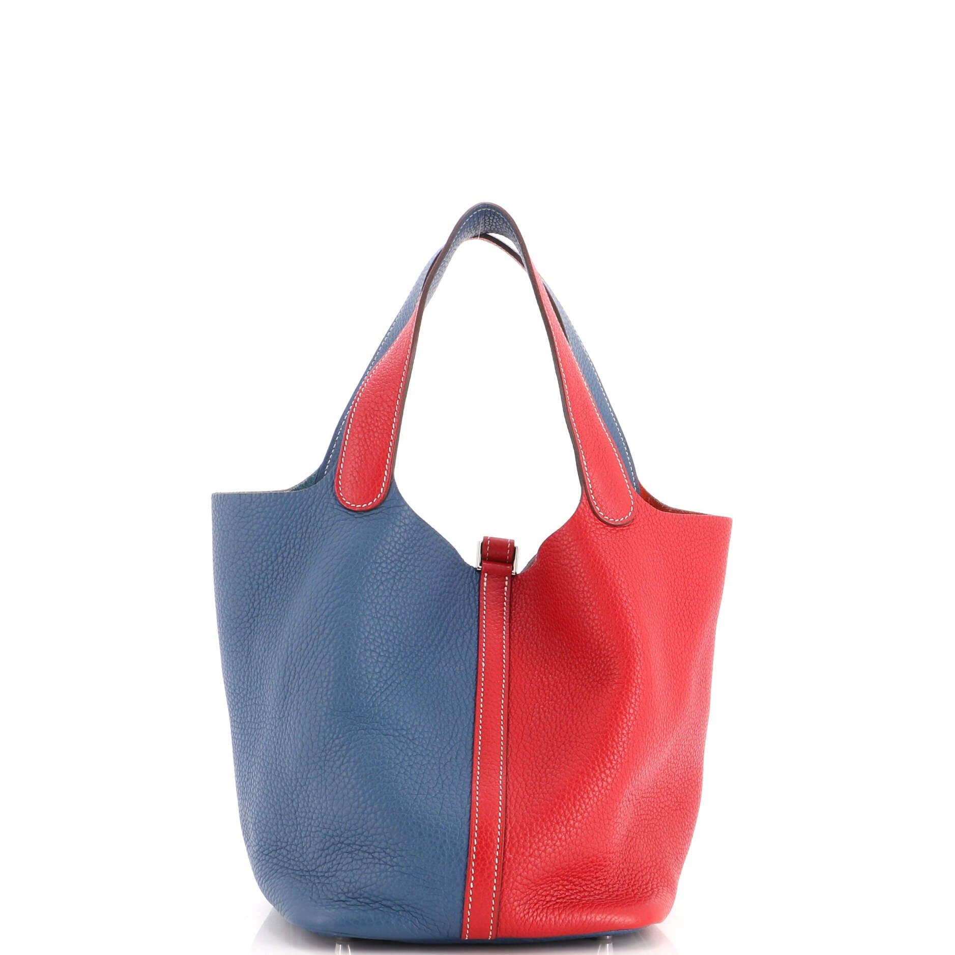 Casaque Picotin Lock Bag Clemence MM, Alternate, color, Red
