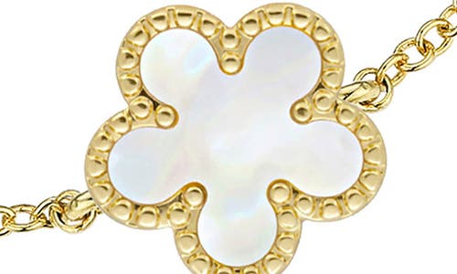 Lily Nily Mother Of Pearl Flower Bracelet In Gold