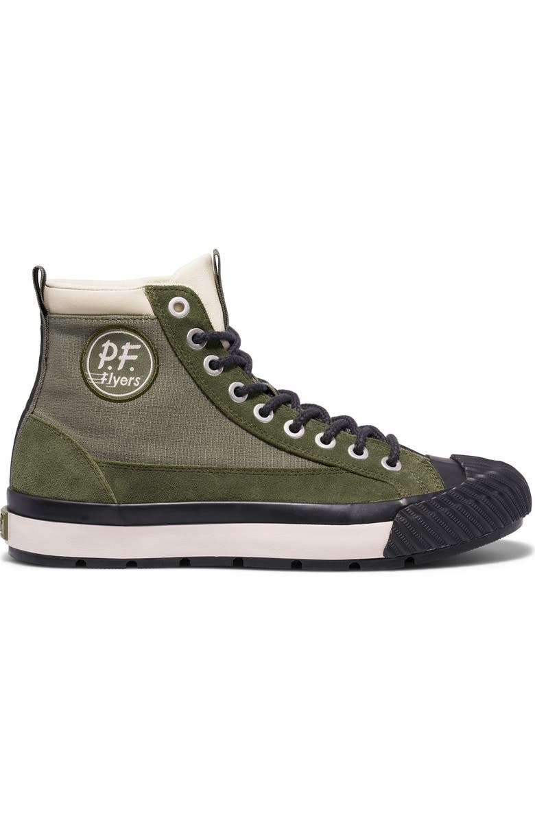 P.F. Flyers Grounder Hiker High-Top Sneaker, Alternate, color, Military Green