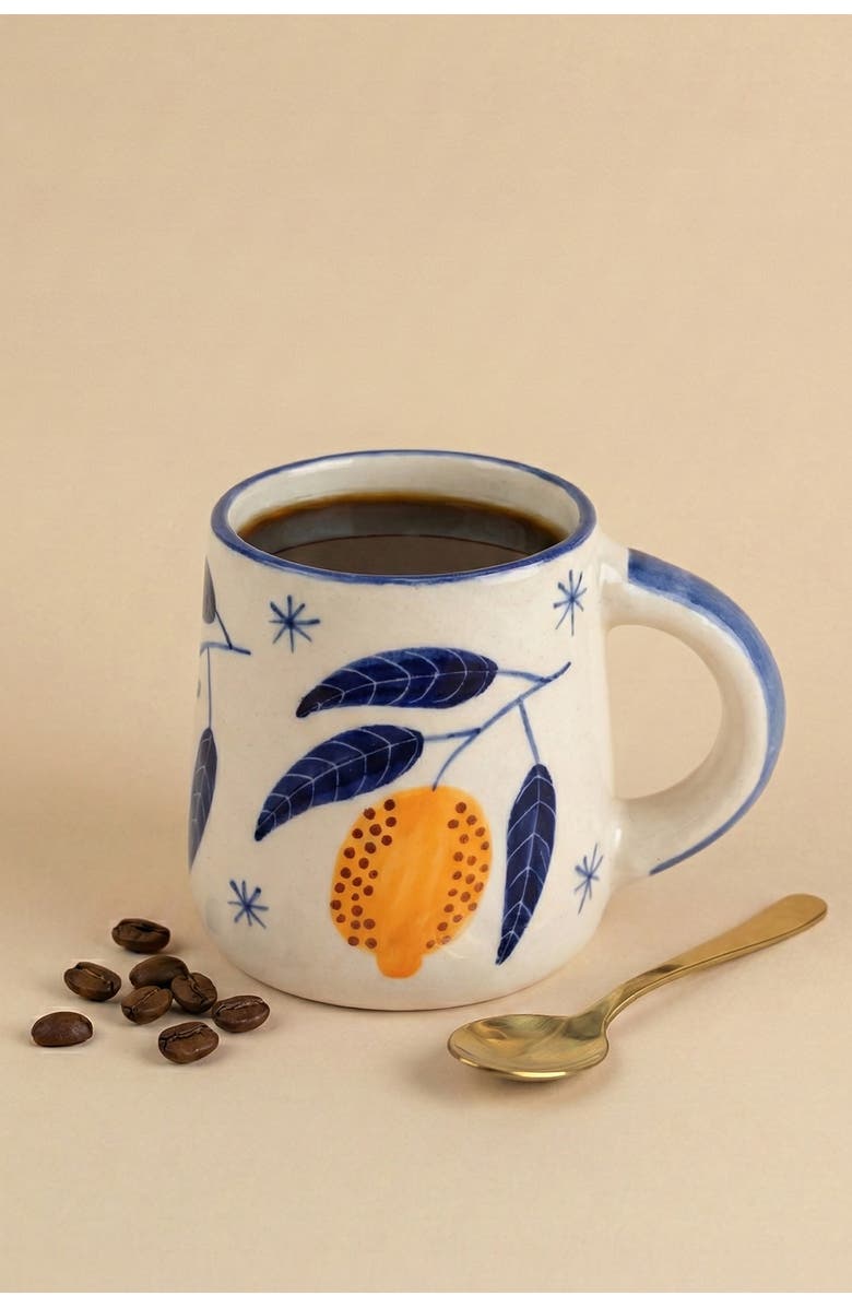 Casa Amarosa Lemon Mug, Alternate, color, Yellow