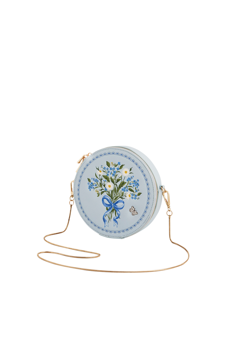 Fable England Isabel Floral Bow Embroidered Circle Purse, Alternate, color, Light/Pastel Blue