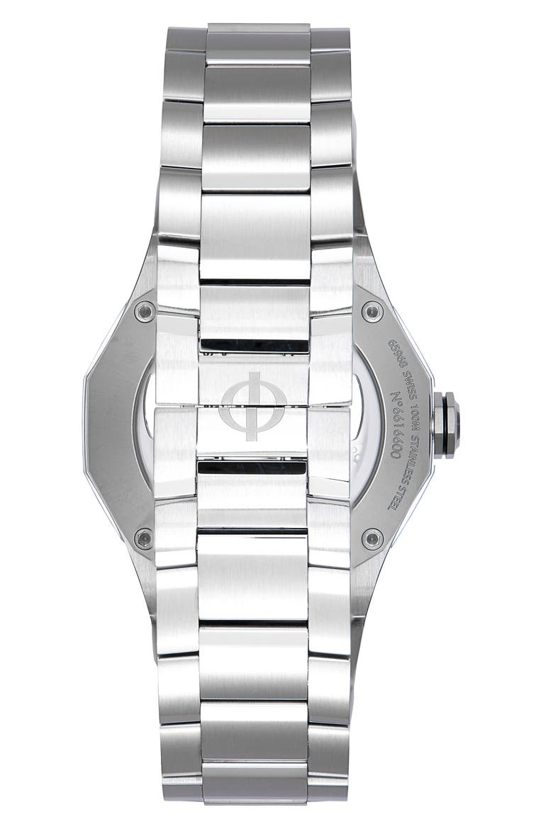 Riviera 10829 Automatic Bracelet Watch, 42mm, Alternate, color, WHITE