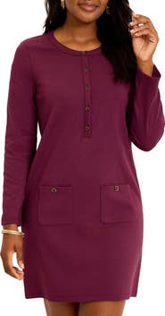 Tommy Bahama Long Sleeve Double Knit Minidress