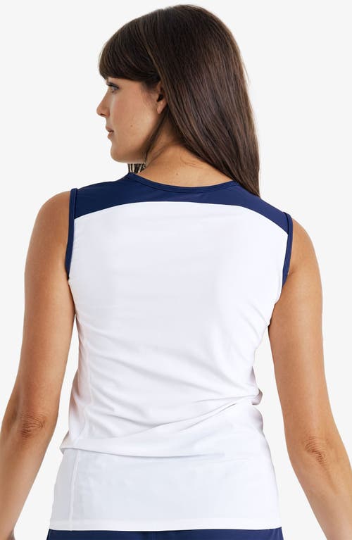 Calypsa Plus Size Loose Fit Maya Swim Top In White