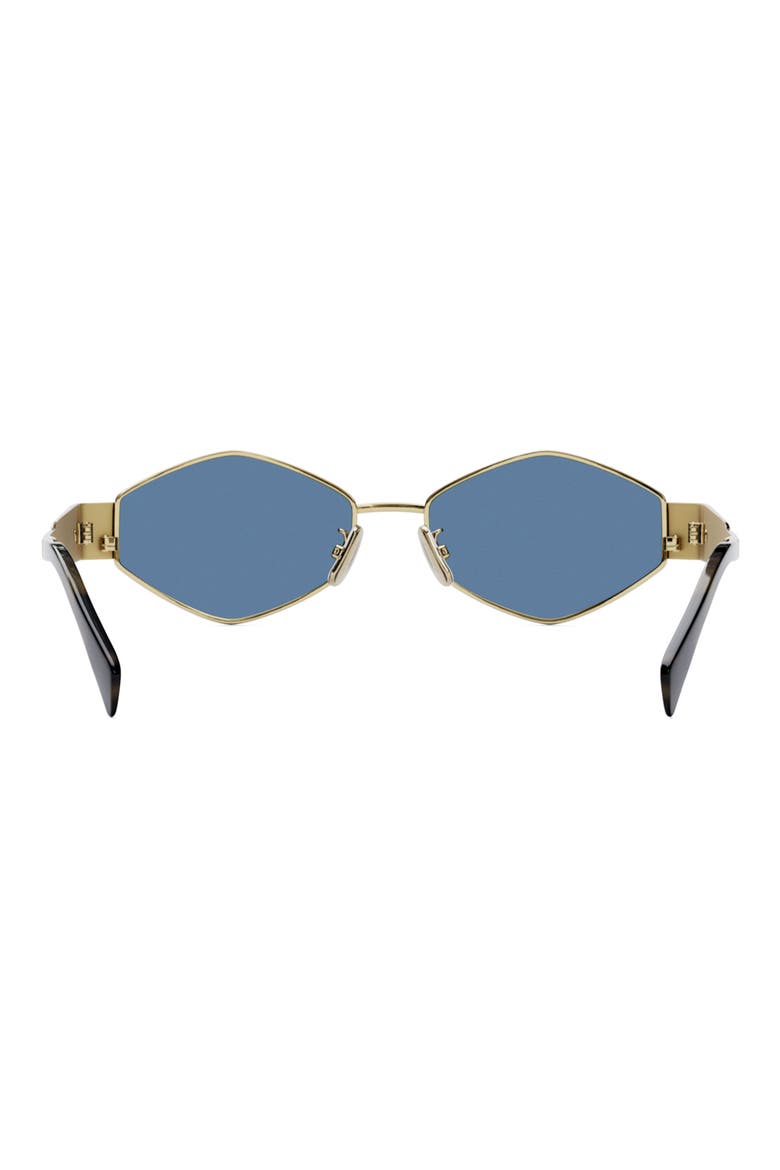 Triomphe 54mm Geometric Sunglasses, Alternate, color, SHINY ENDURA GOLD / GREEN