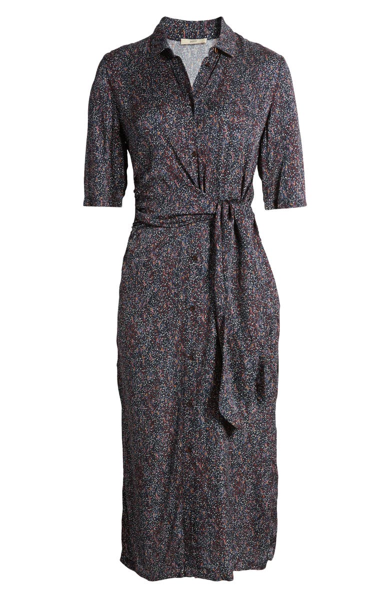 SESSÙN Christi Tie Front Shirtdress, Alternate, color, Christi-Records