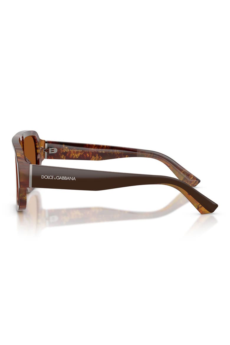 55mm Square Sunglasses, Alternate, color, TOP BROWN/ PEARL GOLD BROWN
