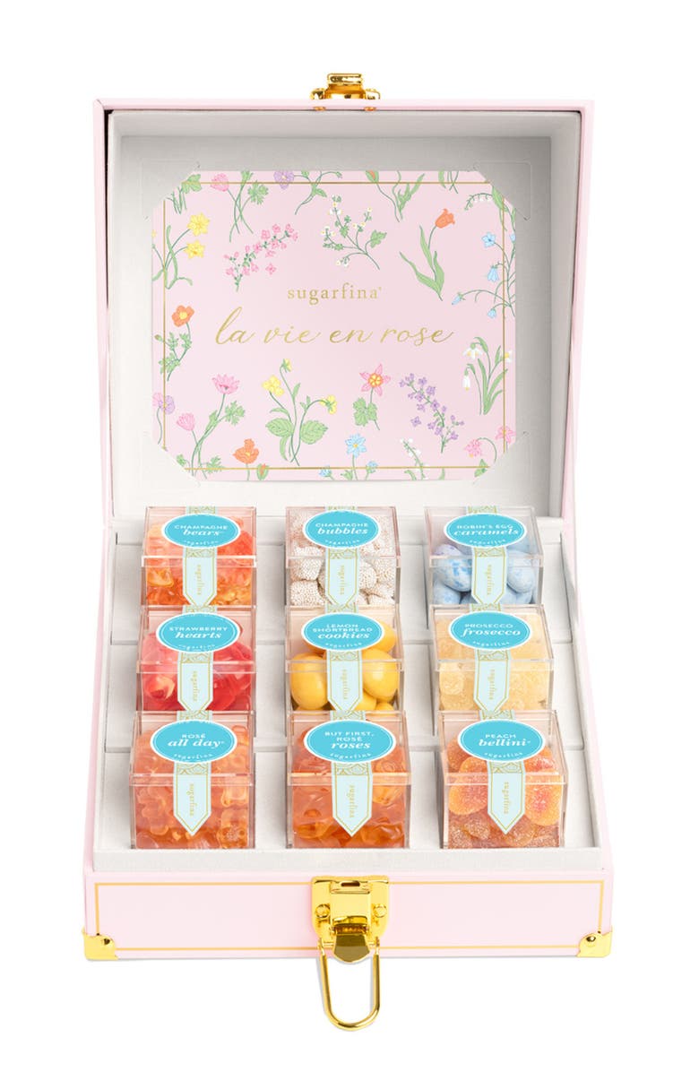 sugarfina La Vie En Rose 9-Piece Mini Candy Trunk, Main, color, 