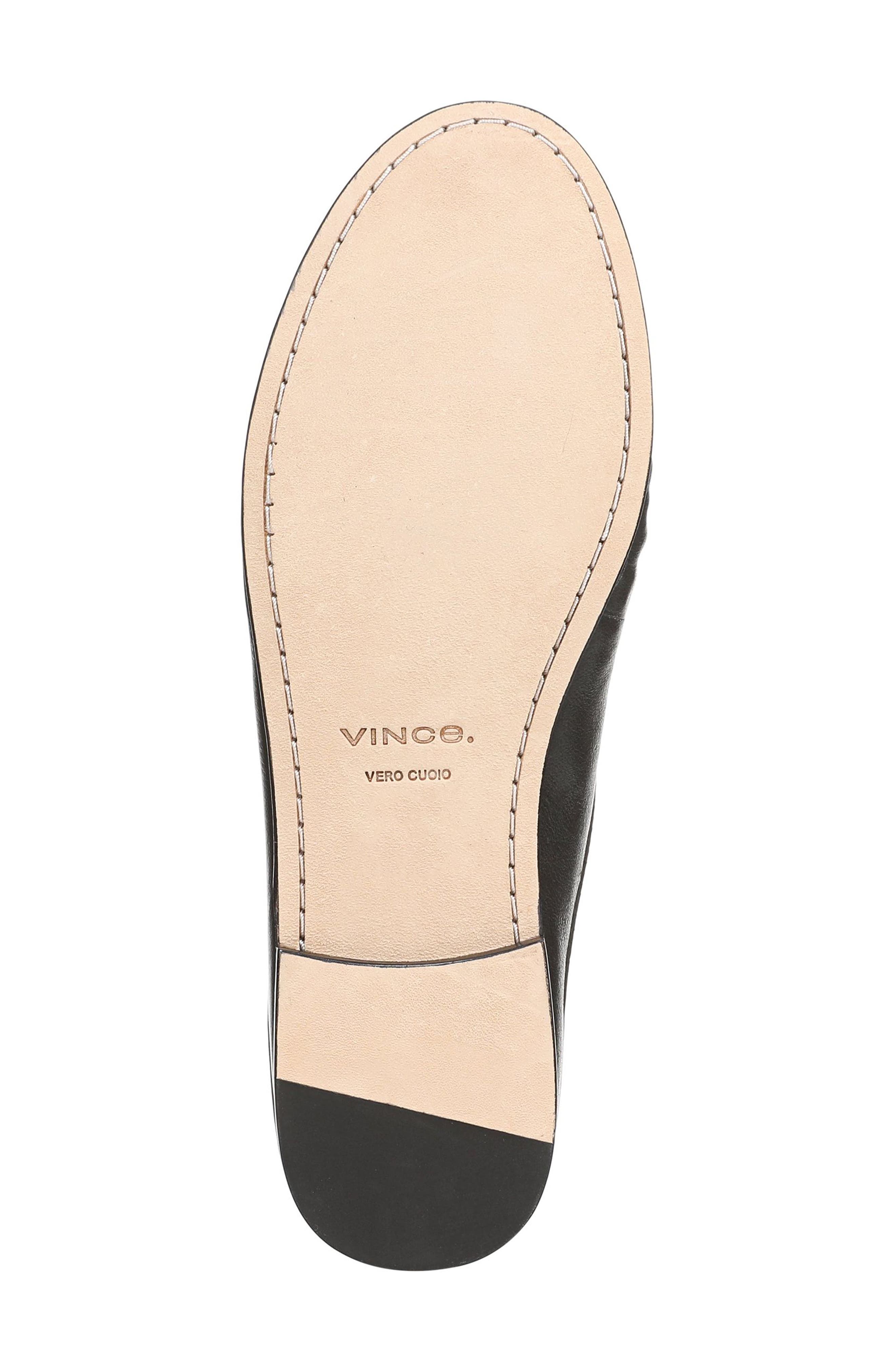 Vince Tevin Ruched Apron Toe Mule, Alternate, color, Black