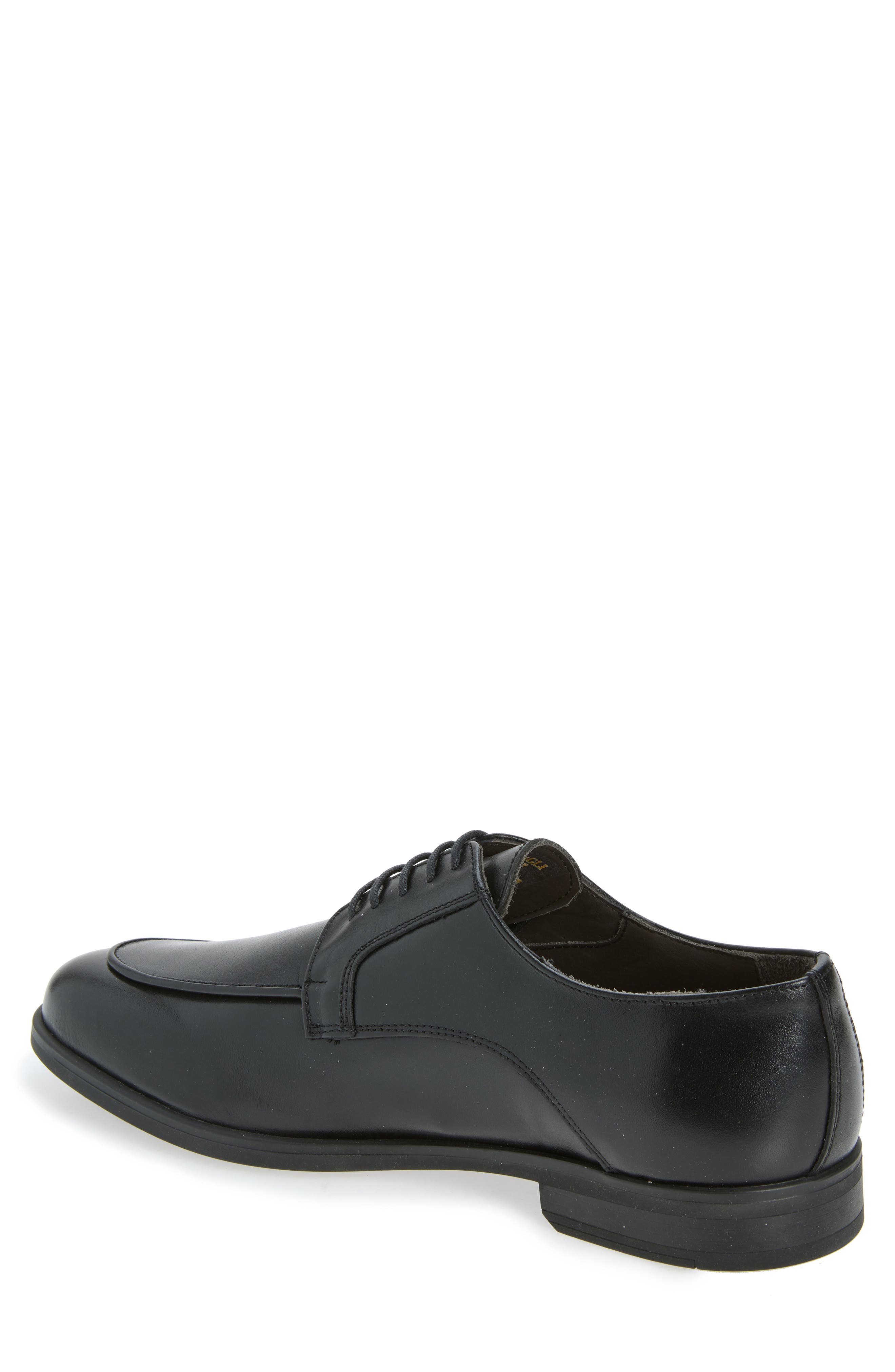 Falerno Moc Toe Derby, Alternate, color, BLACK LEATHER