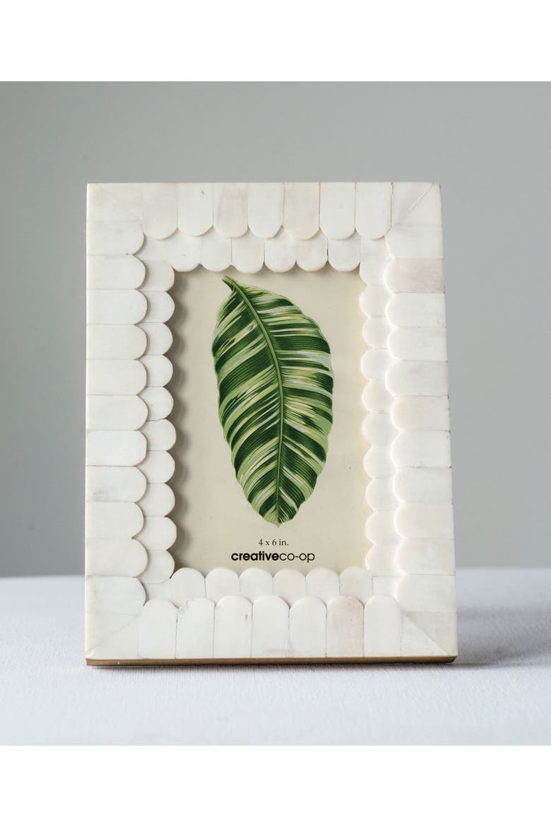 Scalloped Photo Frame, Alternate, color, White