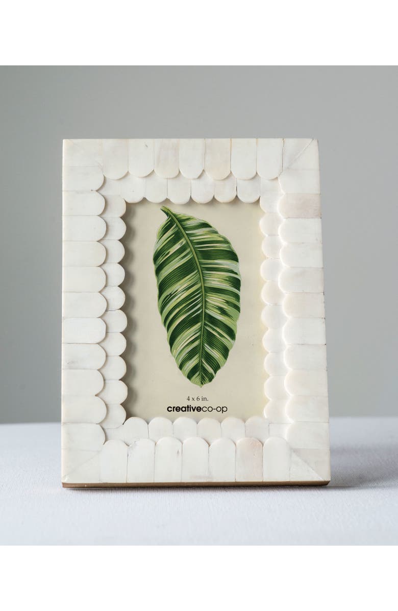 Storied Home Scalloped Photo Frame, Alternate, color, White