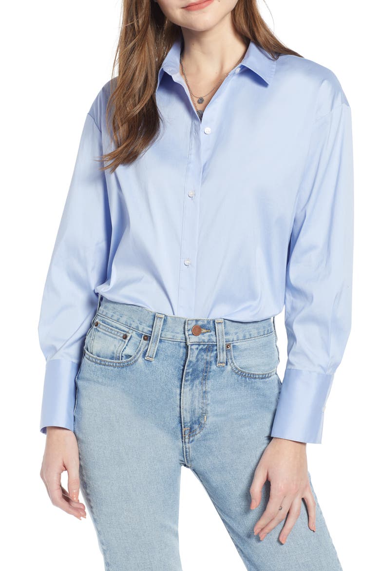 Oversize Shirt (Nordstrom Exclusive), Main, color, BLUE BRUNNERA