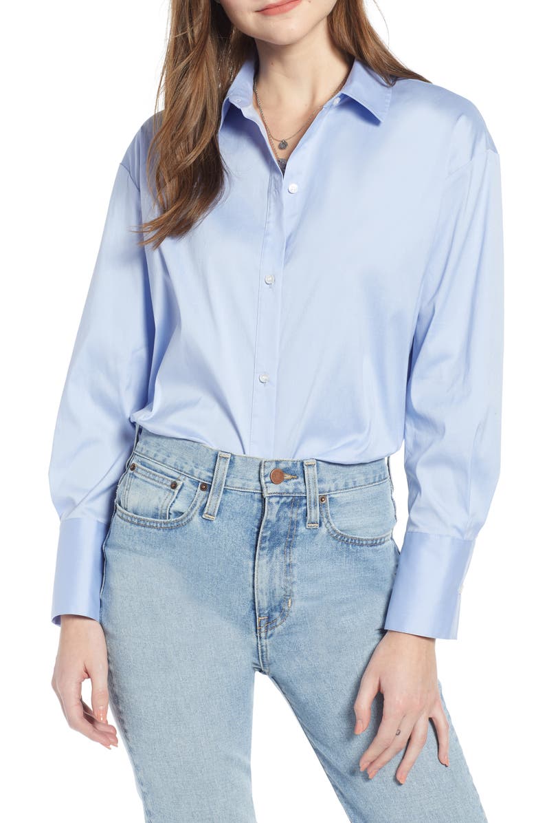 Something Navy Oversize Shirt, Main, color, 