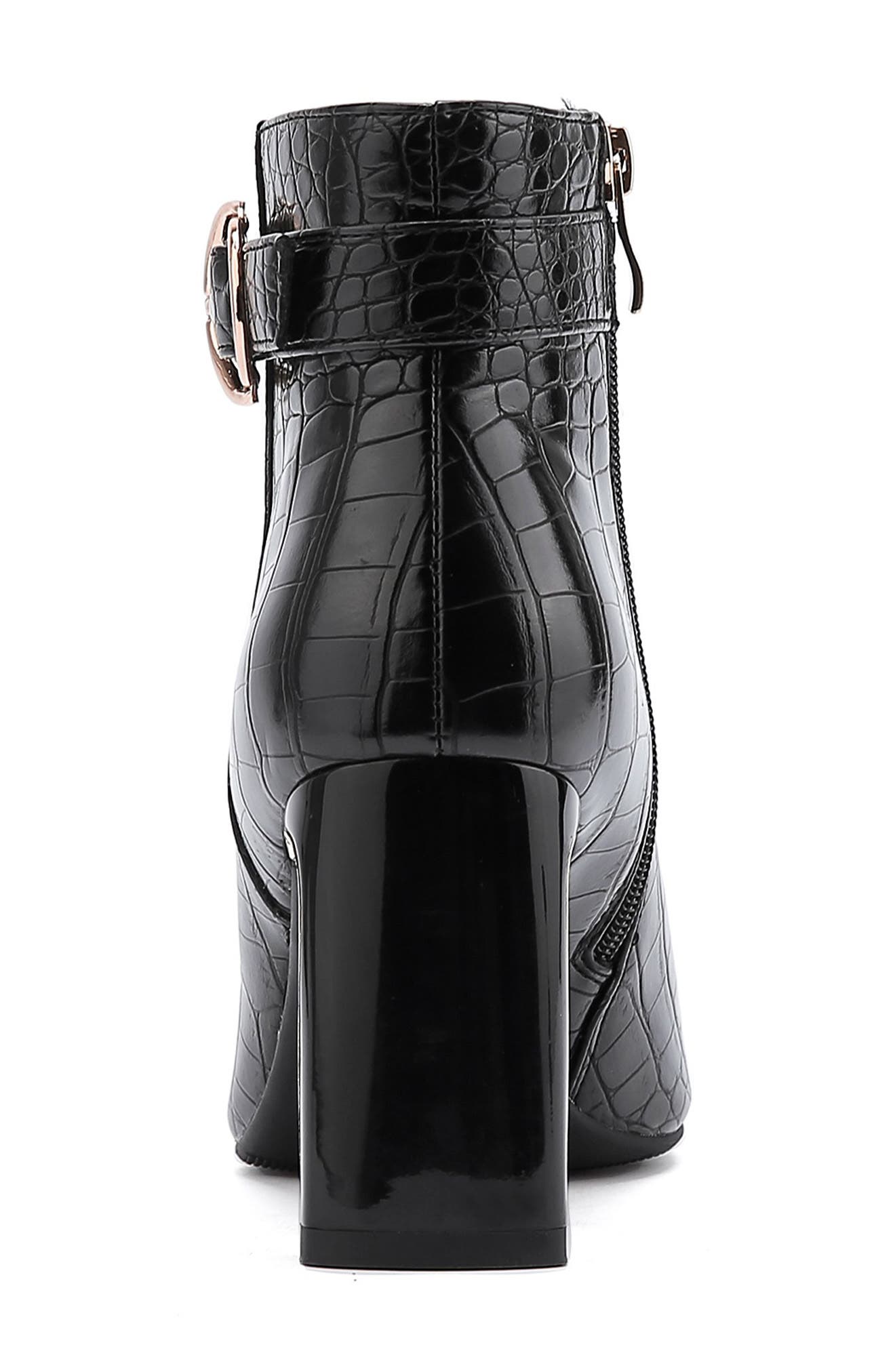 NINETY UNION Groovy Croc Embossed Boot, Alternate, color, Black