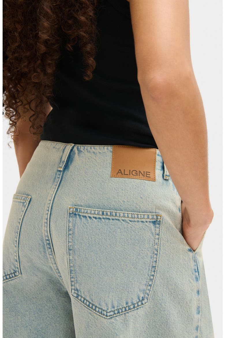Christina Cuffed Barrel Leg Jeans, Alternate, color, CLOUD BLUE