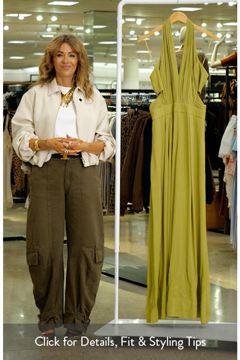 Lainey Wide Leg Halter Jumpsuit video