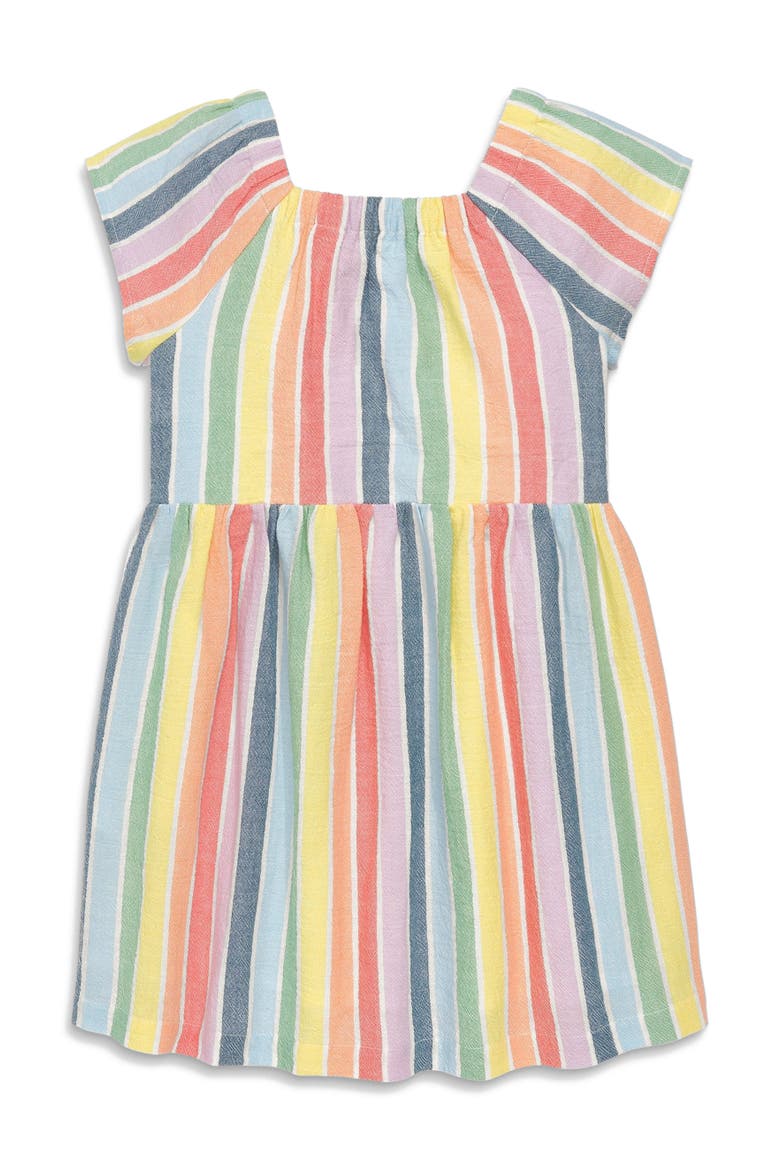 Kids Picnic Dress, Main, color, Rainbow Sunrise Stripe