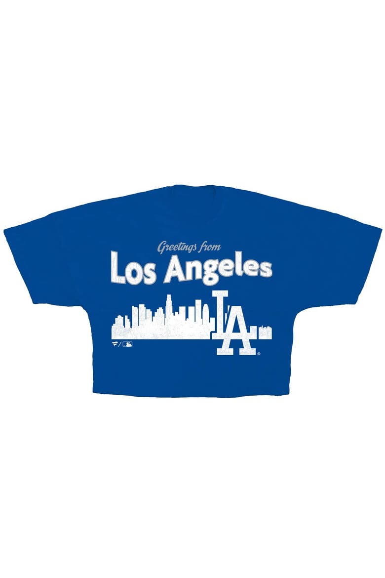 Women's Fanatics  Royal Los Angeles Dodgers Skyline Crop T-Shirt, Alternate, color, Royal