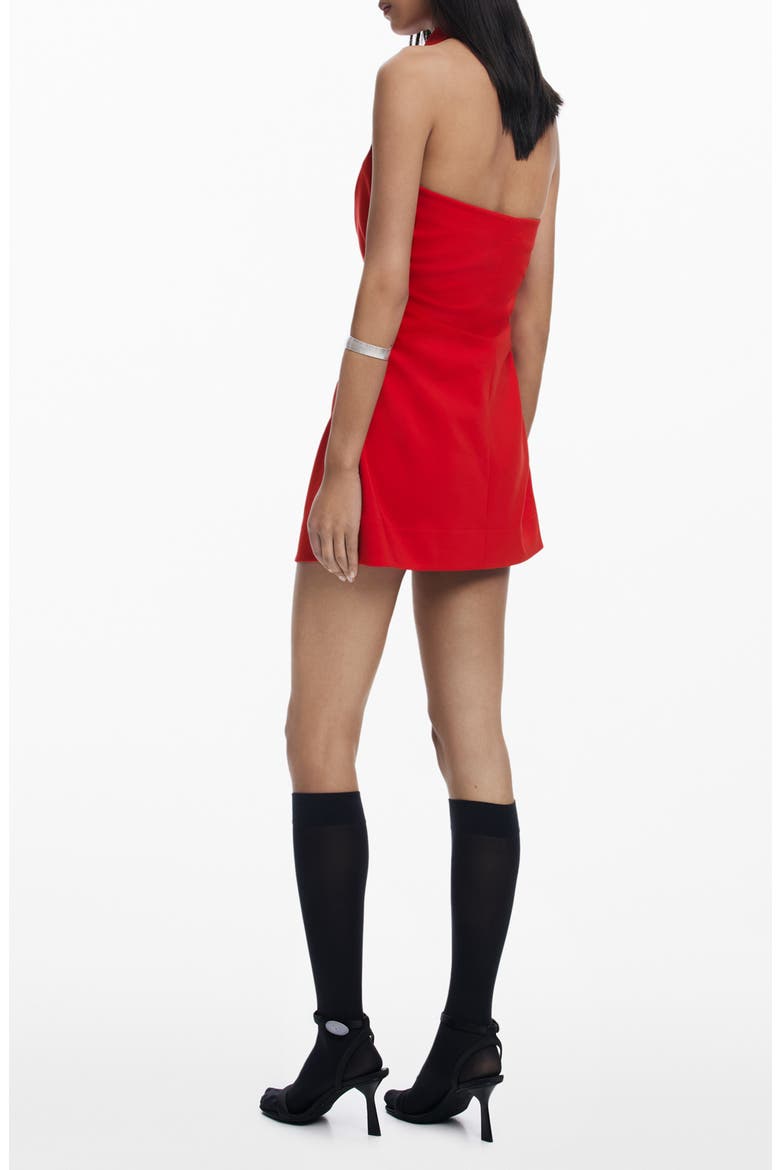 Halter Minidress, Alternate, color, RED