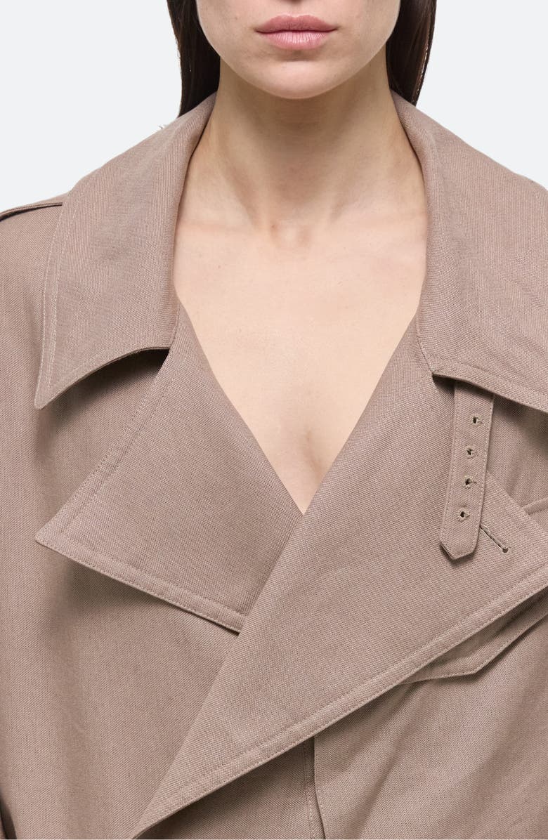 Helmut Lang CR Rider Arch Belted Trench Jacket, Alternate, color, Driftwood