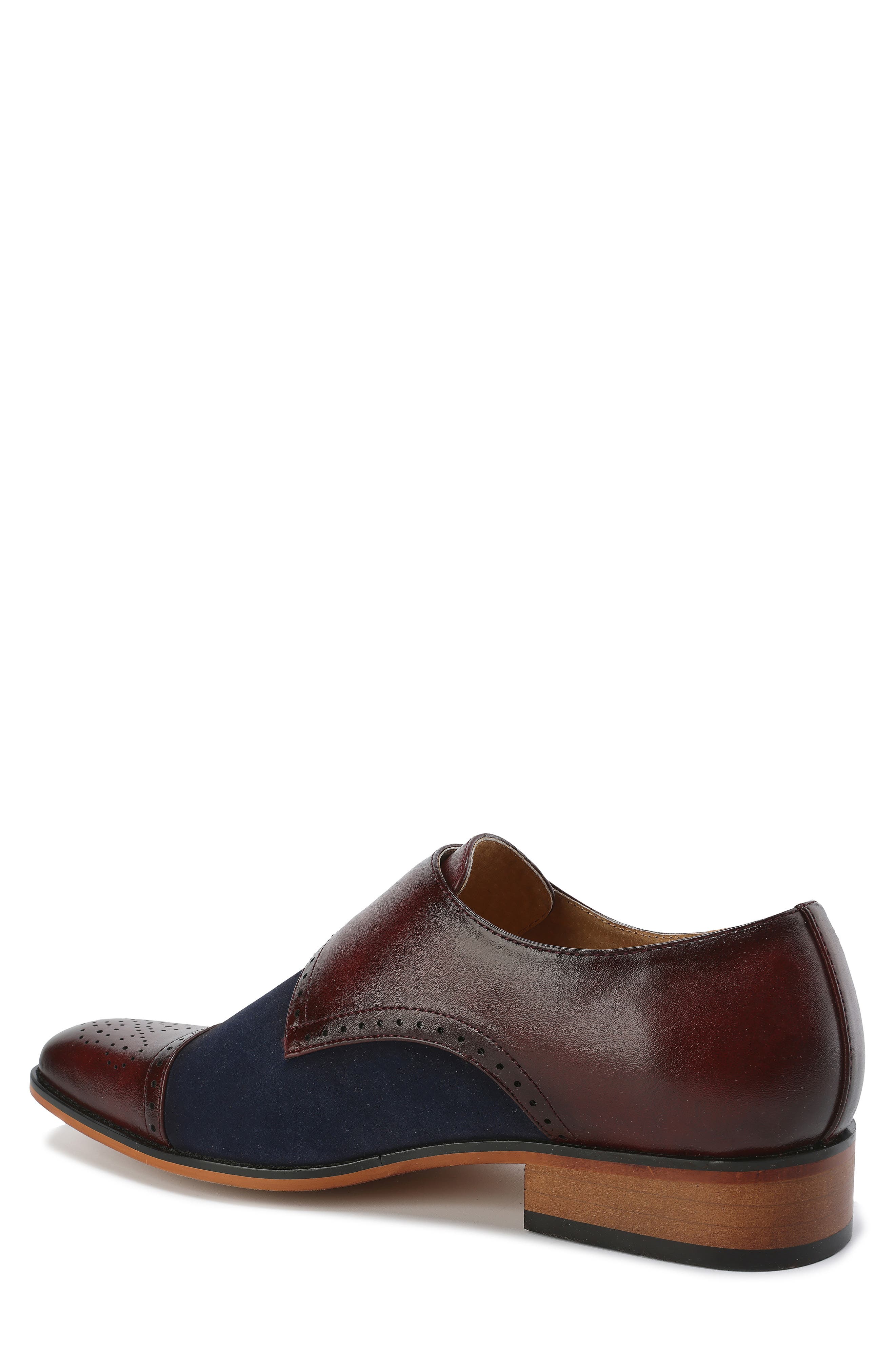 Double Monk Strap Loafer, Alternate, color, WINE/ NAVY