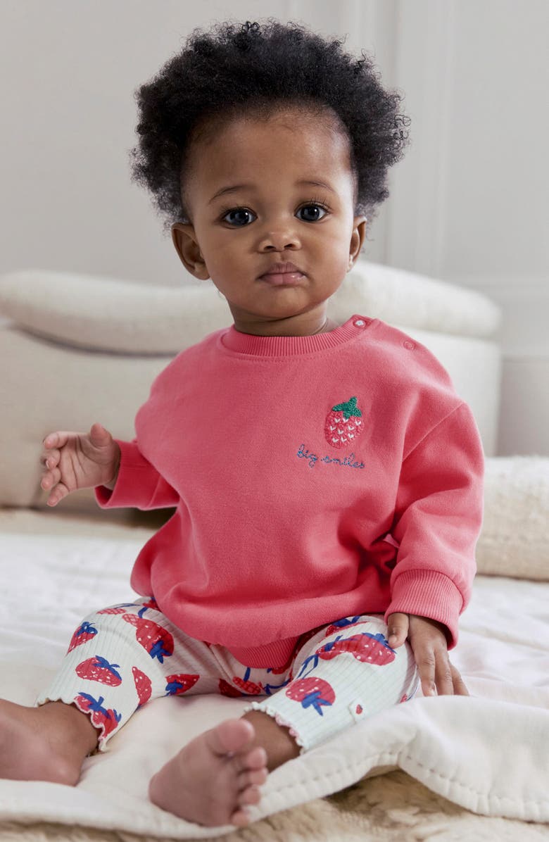 NEXT Berry Sweatshirt & Leggings Set, Alternate, color, Red