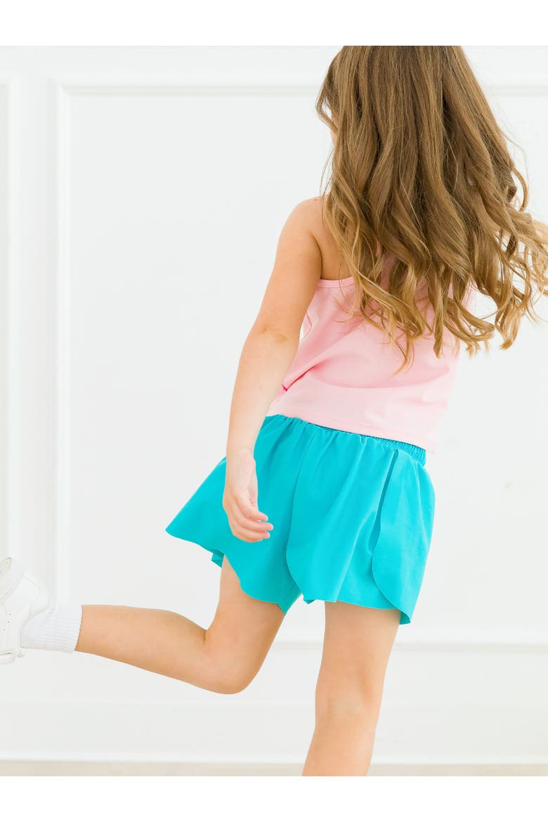 Girls Active Butterfly Shorts, Alternate, color, Bright Aqua