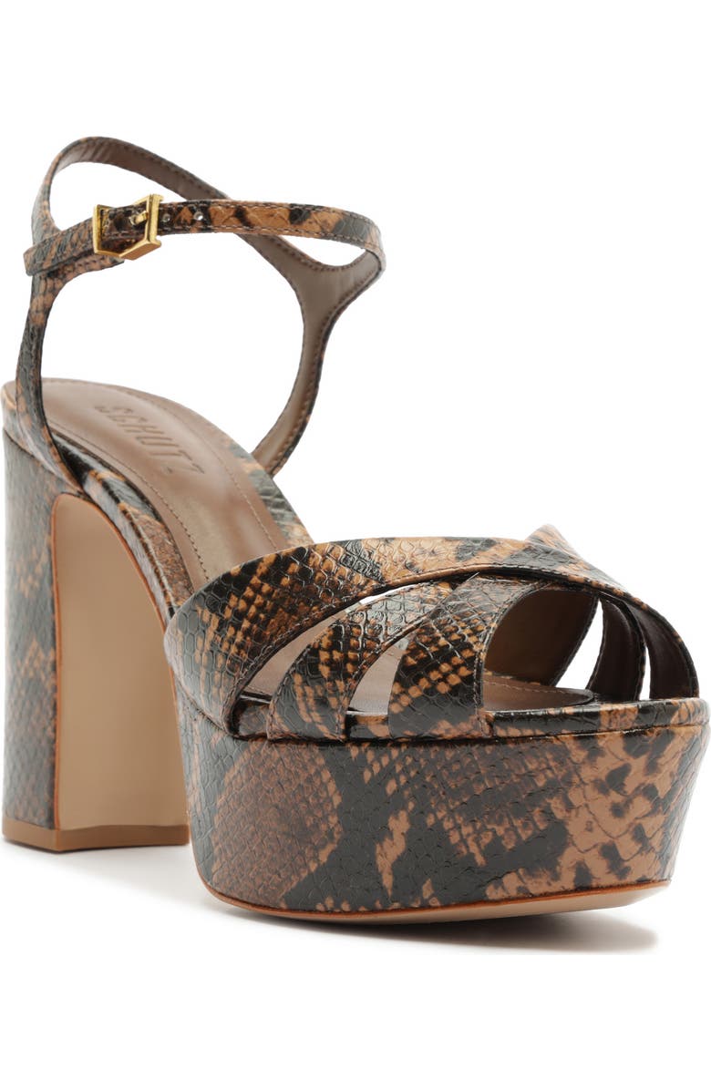 Schutz Keefa Kitten Heel Sandal, Main, color, Pecan Brown