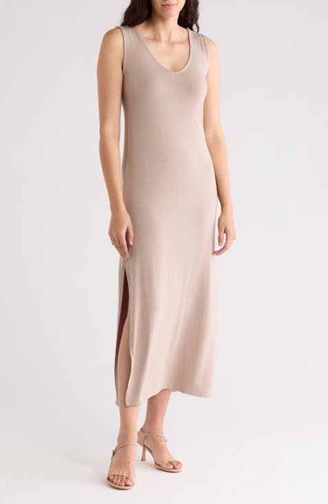 V-Neck Midi Dress