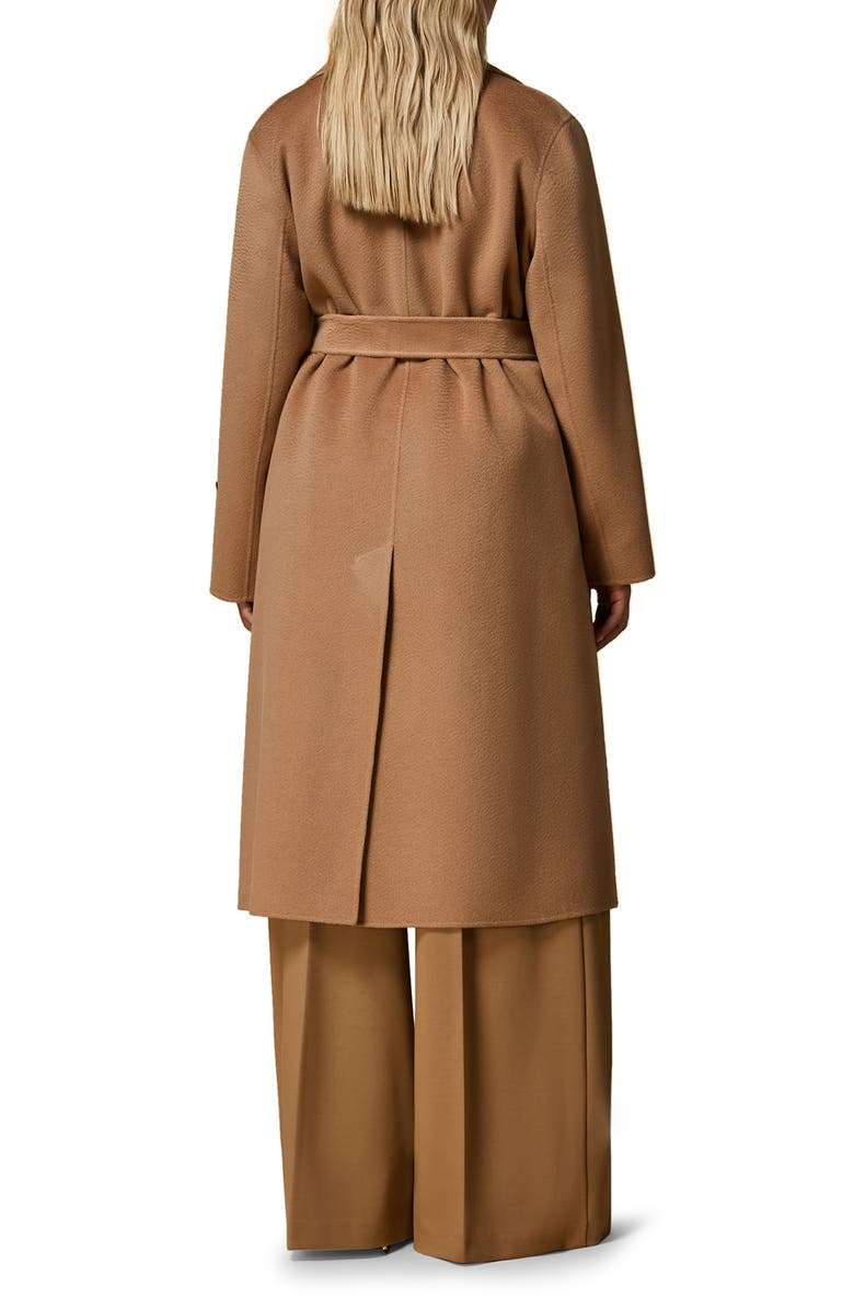 Marina Rinaldi Belted Virgin Wool Trench Coat, Alternate, color, 