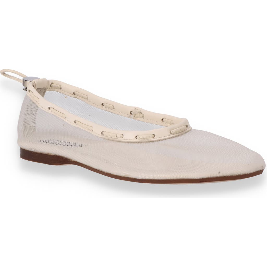 Alohas Gill Mesh Ballet Flat In White