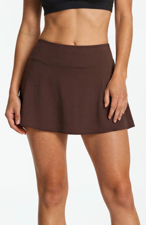 Short Swim Skort With Shorts (Regular & Plus)
