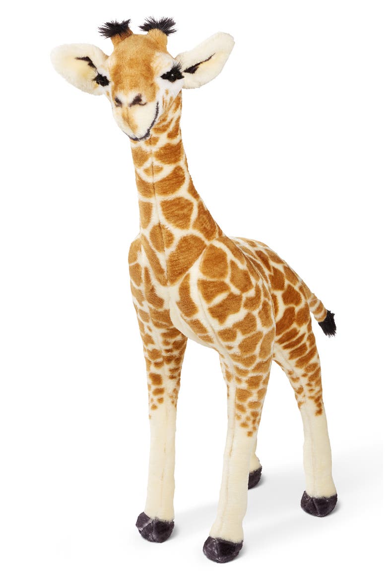 Lifelike Plush Baby Giraffe, Main, color, BROWN