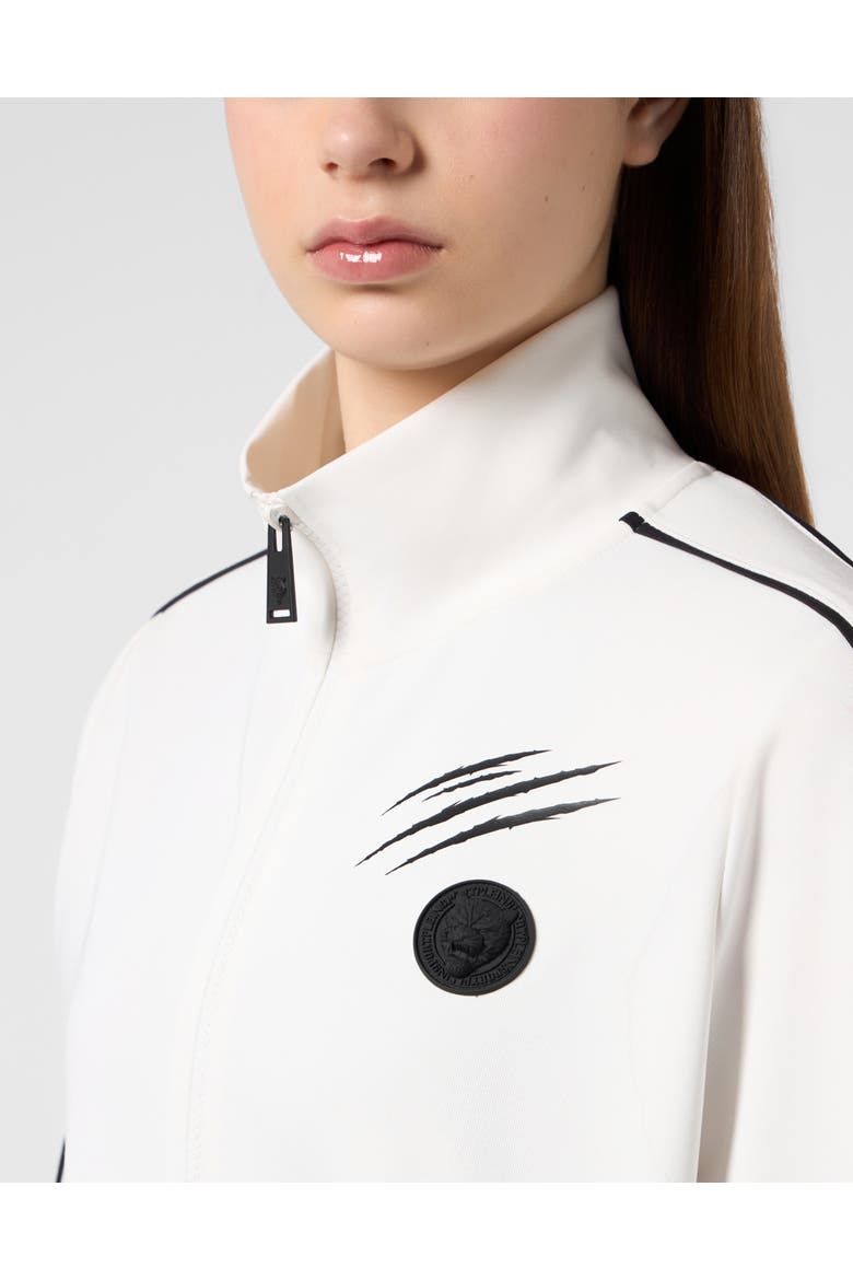 Cropped Tracksuit Jacket Women, Alternate, color, OffWhite