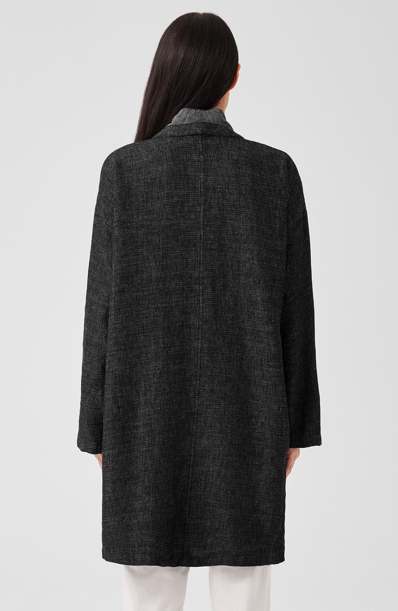 Eileen Fisher Organic Cotton & Hemp Tweed Long Coat, Alternate, color, 