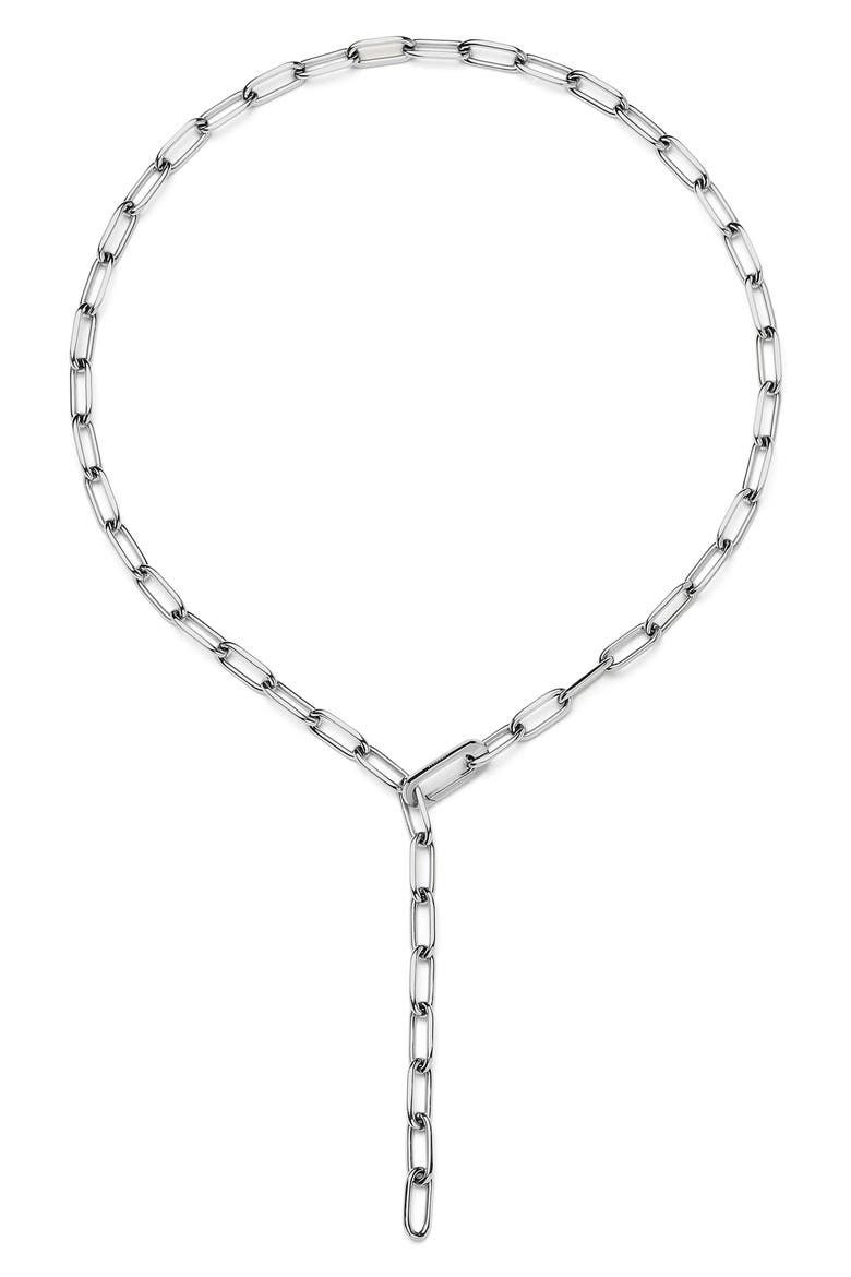 Classic Paperclip Chain Necklace, Alternate, color, SILVER