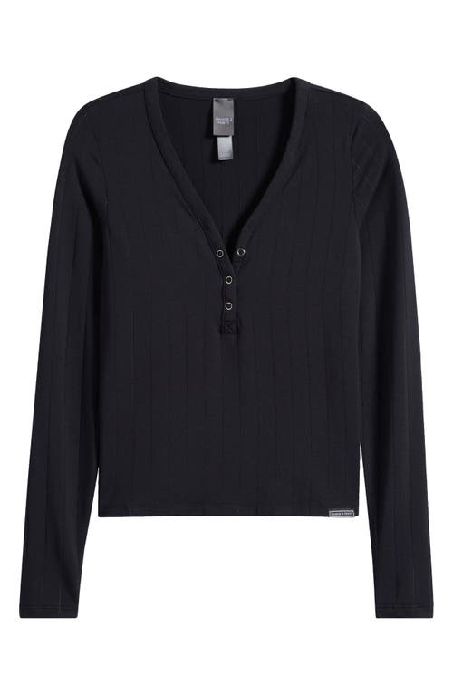 Savage X Fenty Sleek Stitch Sleep Henley In Blue