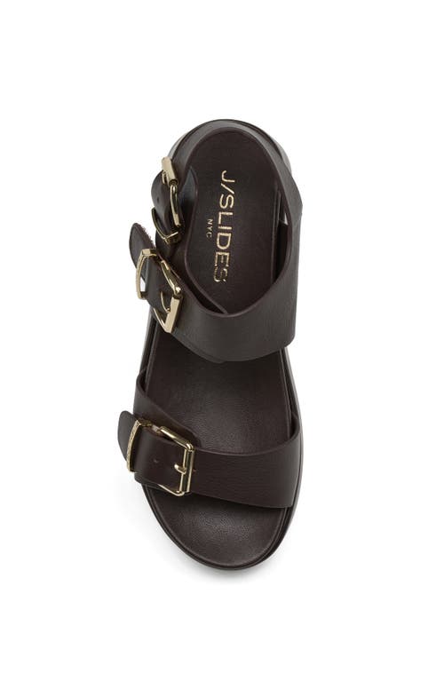 Jslides Footwear Brooke Platform Sandal In Dark Brown