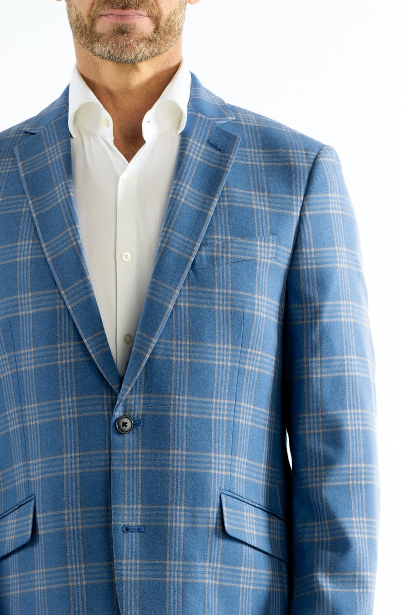 SAVILE ROW CO Mayfair Blue Plaid Sport Coat, Alternate, color, 
