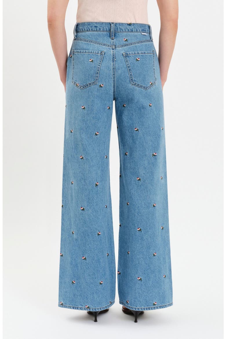 Farout Embroidered Wide Leg Jeans, Alternate, color, FATED