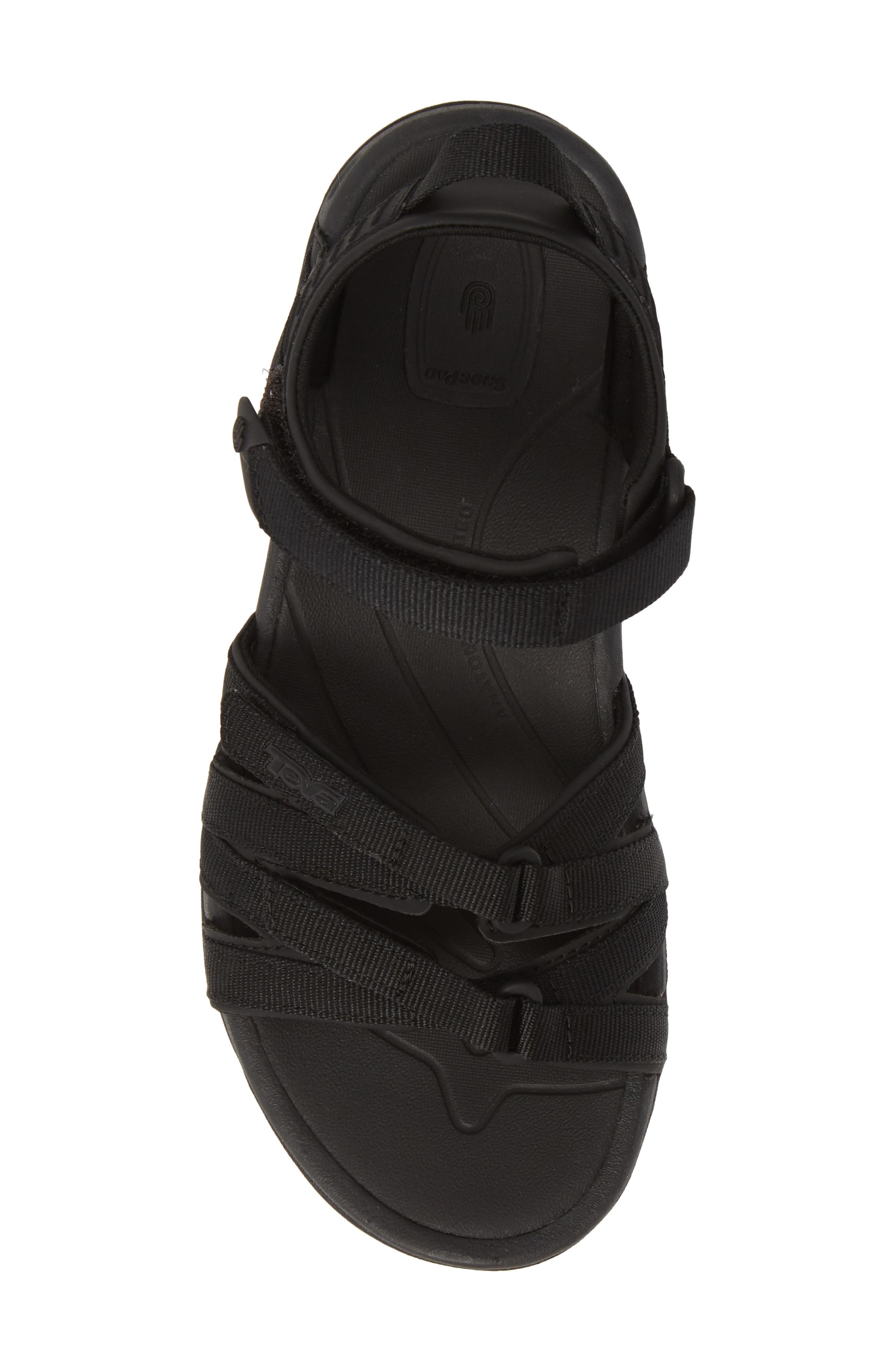 Teva 'Tirra' Sandal, Alternate, color, Black/ Black Fabric