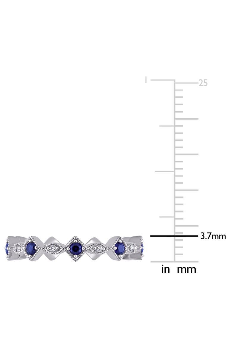 Julianna B. Gemstone & Diamond Eternity Ring 10k, Alternate, color, Created Sapphire/White Gold