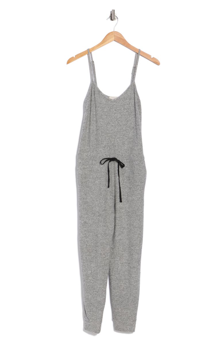 matty m. Drawstring Waist Jumpsuit, Alternate, color, Heather Grey