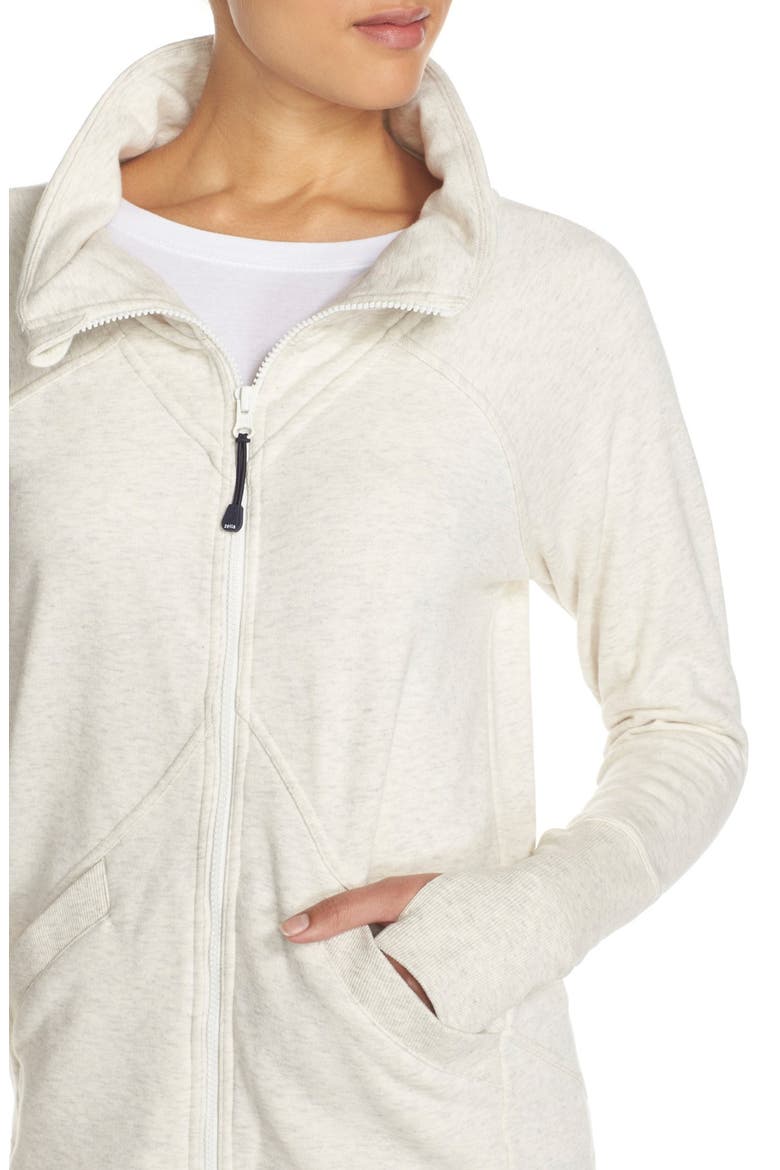 'Luminary' Zip Jacket, Alternate, color, GREY OATMEAL HEATHER