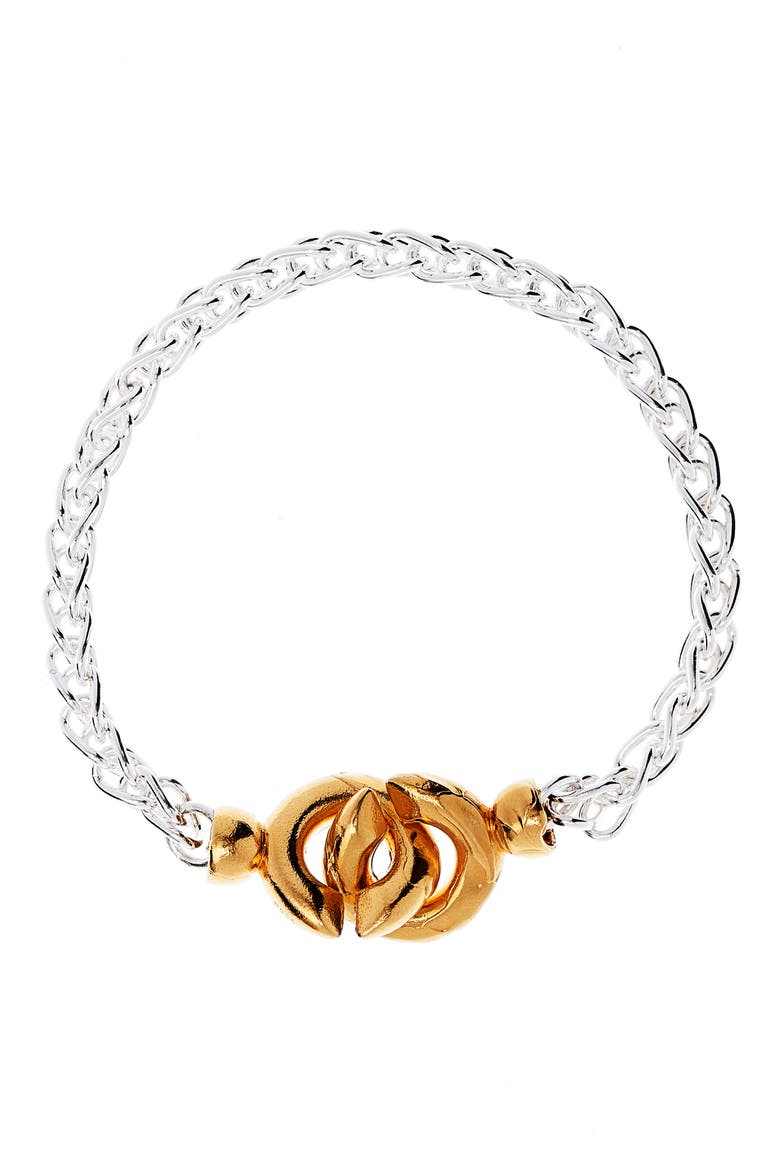 The Unwinding Answer Bracelet, Main, color, SILVER
