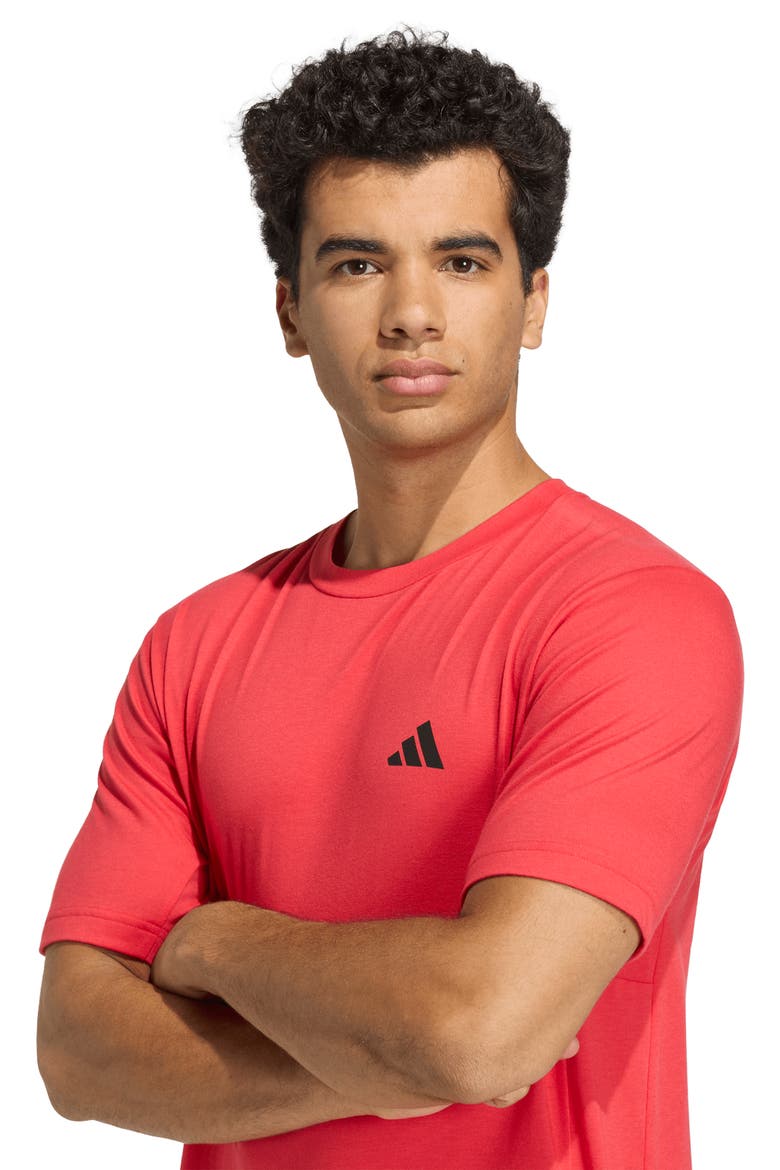 Climacool Workout Essentials Base T-Shirt, Alternate, color, PURE RUBY