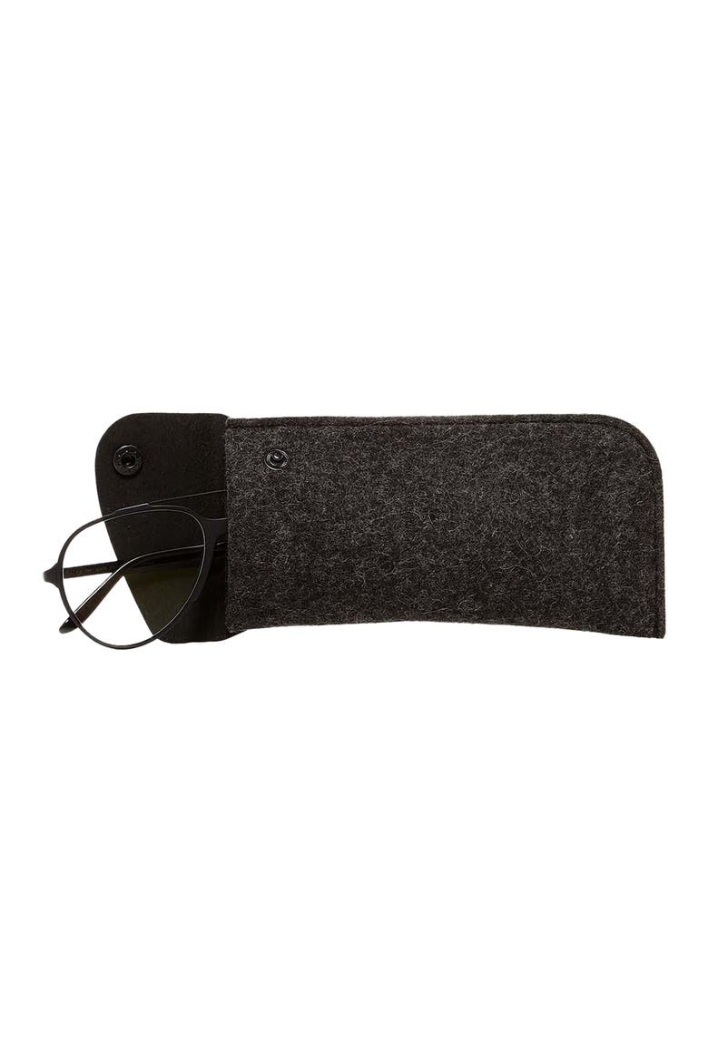 Anzen Merino Wool Eyeglass Sleeve, Main, color, Charcoal Black
