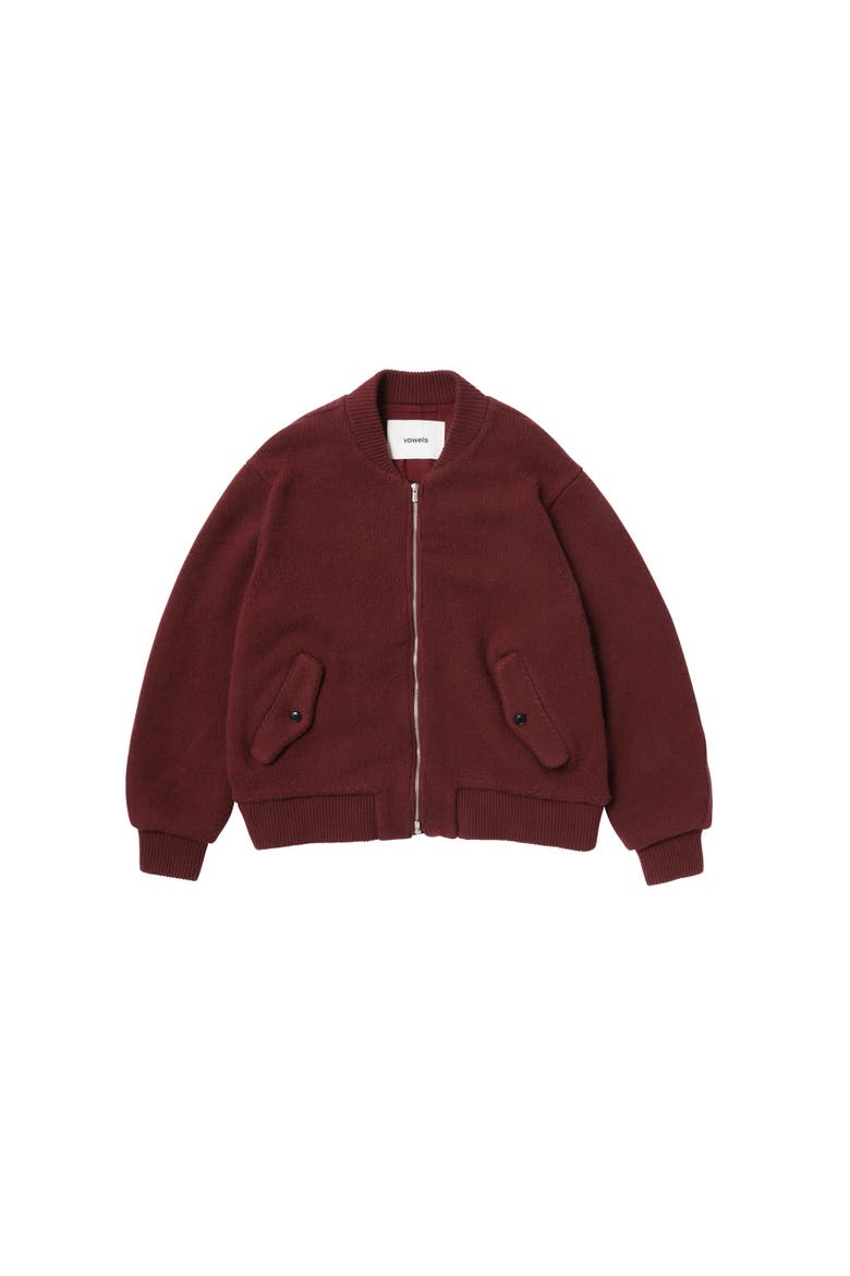 Handstitch Knitted Bomber Jacket, Main, color, Madame Red
