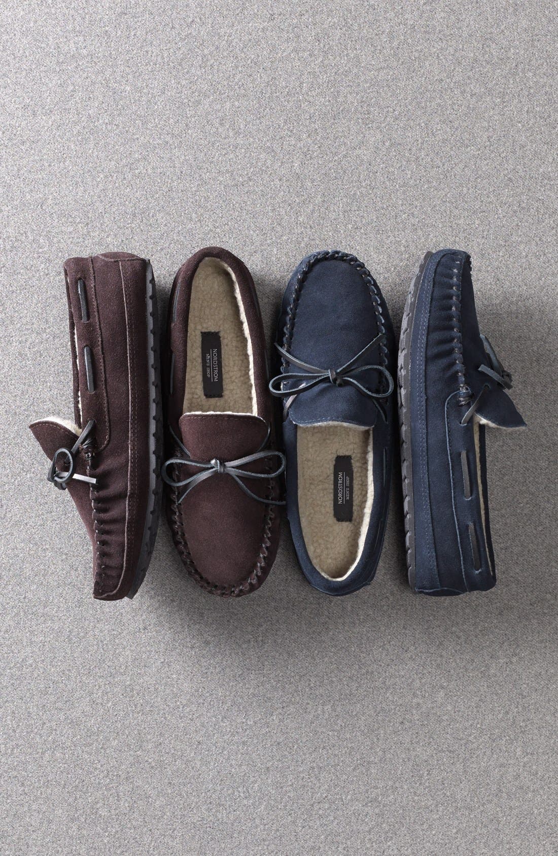 'Potomac' Moccasin Slipper, Alternate, color, CHARCOAL
